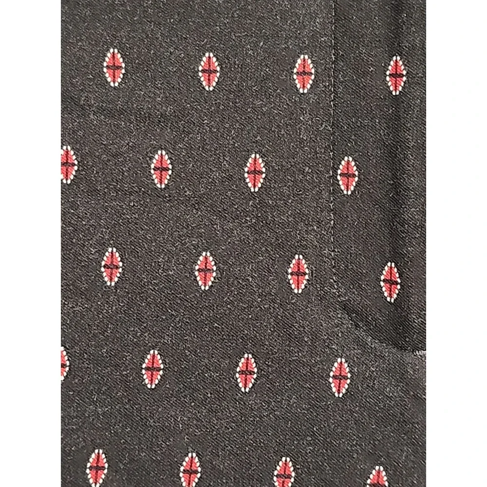 J. Jill Premium Bi Stretch Black Red Check Pants Womens 14, 36 Waist‎ 26 Inseam